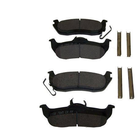 CROWN AUTOMOTIVE Disc Brake Pad Set Rear, #5080871Aa 5080871AA